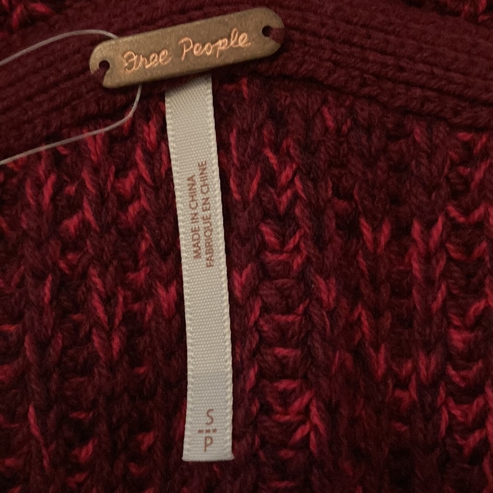 NWT FREE PEOPLE High Hopes Cardigan - Plum Blossom - Picture 3 of 6